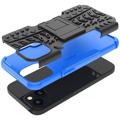 Coque Hybride iPhone 14 Antidérapante avec Béquille - Noir / Bleu