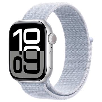 Apple Watch 10 GPS MWWN3QN/A - Aluminium, boucle sport Blue Cloud, 46mm - Argenté