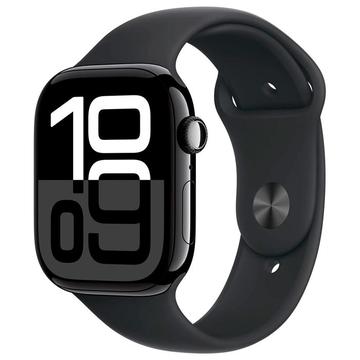 Apple Watch 10 LTE MWX63QN/A - Aluminium, bracelet sport noir, S/M, 42mm - Noir de jais