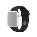 Bracelet Apple Watch Series SE (2023)/10/9/8/SE (2022)/7/SE/6/5/4/3/2/1 en Silicone Souple - 41mm/40mm/38mm - Noir