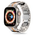 Apple Watch Series Ultra 2/Ultra/10/9/8/SE (2022)/7/SE/6/5/4/3/2/1 Tech-Protect Bracelet en acier inoxydable - 49mm/46mm/45mm/44mm/42mm - Titane / Orange