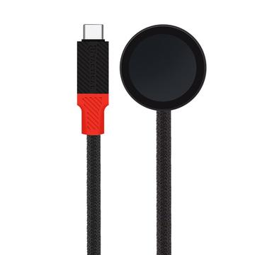 Câble de charge USB-C de l\'Apple Watch Tactical Recce 3:20 - Rouge / Noir