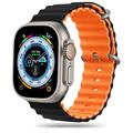 Bracelet en TPU Apple Watch Ultra 2/Ultra/9/8/SE (2022)/7/SE/6/5/4 - Tech-Protect Iconband Pro - 49mm/45mm/44mm/42mm - Noir / Orange