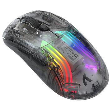 Souris sans fil transparente Attack Shark X2 avec RGB