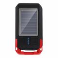 BG-1706 Lampes de vélo rechargeables USB + solaires étanches 6 modes d'éclairage double phare de vélo avec alarme de klaxon - rouge