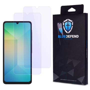 Protection d\'écran Samsung Galaxy A06 en verre trempé BlueDefend Anti-Blue Light - 2 Pcs.