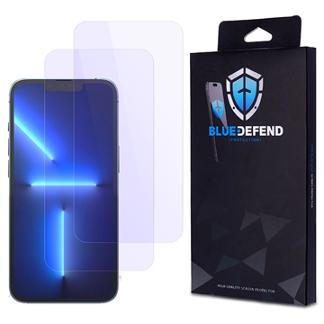 Protection d\'écran iPhone 13 Pro en verre trempé BlueDefend Anti-Blue Light - 2 Pcs.