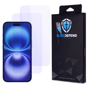 Protection d'écran iPhone 16 Plus en verre trempé BlueDefend Anti-Blue Light - 2 Pcs.