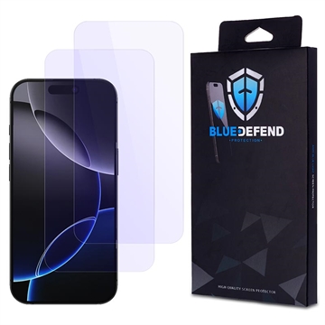 Protection d\'écran iPhone 16 Pro Max en verre trempé BlueDefend Anti-Blue Light - 2 Pcs.