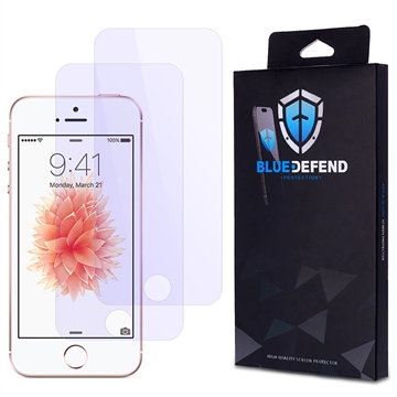 Protection d\'écran iPhone SE (2020)/SE (2022) en verre trempé BlueDefend Anti-Blue Light - 2 Pcs.