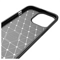 Coque iPhone 14 Pro en TPU Brossé - Fibre de Carbone - Noire