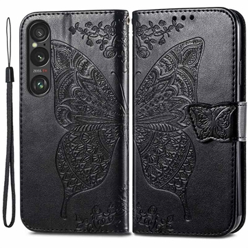 Étui Portefeuille Sony Xperia 1 VI - Série Butterfly - Noir