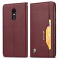 Étui Portefeuille OnePlus 6T - Série Card Set - Vin Rouge