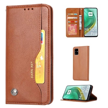 Étui Portefeuille Xiaomi Mi 10T 5G/10T Pro 5G - Série Card Set - Marron