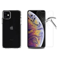 Coque iPhone 11 avec 2x Protecteur d’Écran en Verre Trempé - 9H -