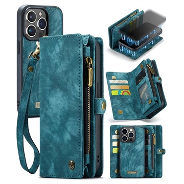 Étui Portefeuille iPhone 15 Pro Max Multifonctionnel 2-en-1 Caseme - Bleu