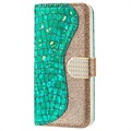 Etui Portefeuille Samsung Galaxy A53 5G - Série Croco Bling - Verte