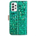 Etui Portefeuille Samsung Galaxy A53 5G - Série Croco Bling - Verte