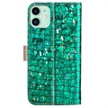 Etui Portefeuille iPhone 12/12 Pro Croco Bling - Vert