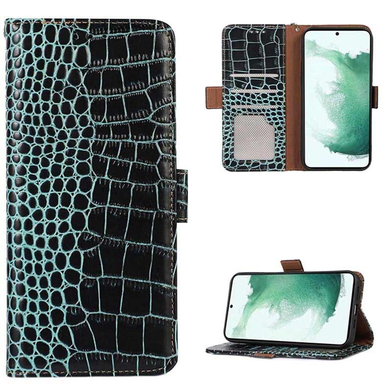 Tui Portefeuille Samsung Galaxy S Fe G En Cuir Avec Rfid Crocodile S Ries