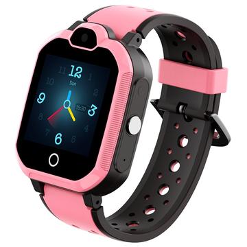 Mignonne montre intelligente étanche pour enfants H01 - GPS, WiFi - Rose