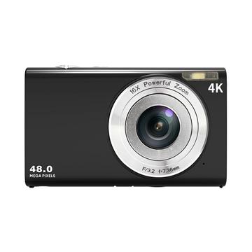 DC402-AF 4K Kids 48MP Digital Camera Auto Focus 16X Digital Zoom Vlogging Camera for Teens - Noir