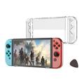 DOBE TNS-1133B 3-en-1 Detachable PC Transparent Protective Case Drop-proof Shell for Nintendo Switch OLED Left/Right Handles Host