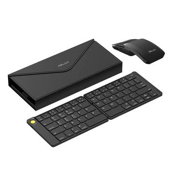 Ensemble clavier sans fil pliable Delux KF10 et souris MF10PRO