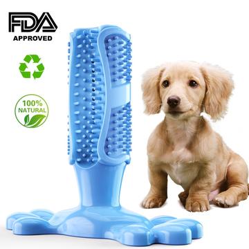 Brosse à dents pour chien, bâton à mâcher, nettoyeur et masseur de dents - Bleu foncé