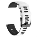 Bracelet Sports Garmin Vivoactive 4 en Silicone Bicolore - Blanc / Noir