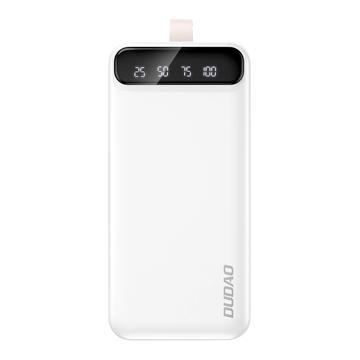 Dudao K8s+ Power Bank 30000mAh - 2x USB / USB-C, lumière LED - Blanc