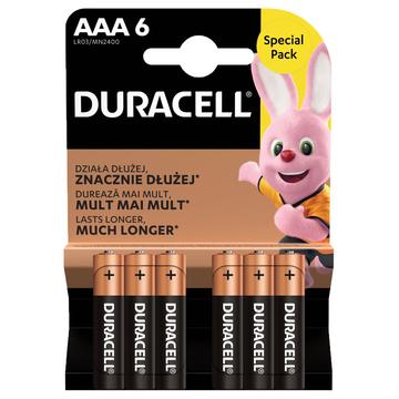 Piles Duracell Basic LR03/AAA - 6 pièces