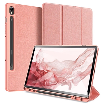 Étui à Rabat Samsung Galaxy Tab S9 Smart Tri-Fold Dux Ducis Domo - Rose