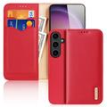 Etui Portefeuille Samsung Galaxy S24 en Cuir Dux Ducis Hivo - Rouge