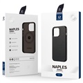 Coque iPhone 13 Revêtue de Cuir Dux Ducis Naples - Noire