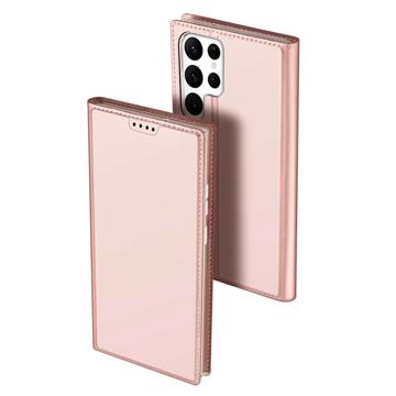 Étui à Rabat Samsung Galaxy S23 Ultra 5G Dux Ducis Skin Pro - Rose