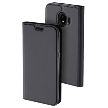 Étui à Rabat Samsung Galaxy J4 Dux Ducis Skin Pro - Gris Foncé