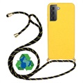 Coque Samsung Galaxy S21 5G avec Lanière Ligne Éco Saii - Jaune