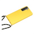 Coque Samsung Galaxy S21 5G avec Lanière Ligne Éco Saii - Jaune