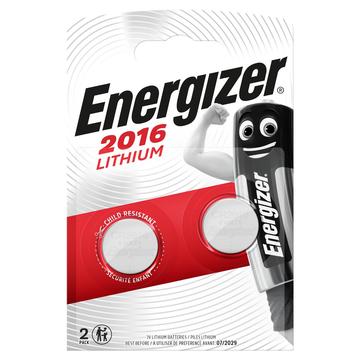 Piles Energizer Mini CR2016 au lithium - 3V - 2 Pcs.