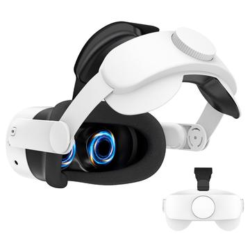 Bandeau ergonomique pour Meta Quest 3S - Bandeau VR pivotant à 360 degrés - Blanc