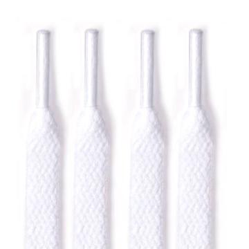 Lacets plats en polyester - 120cm - blanc