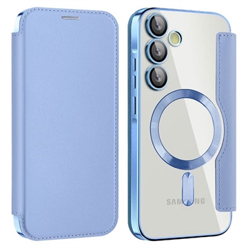 Étui à rabat Samsung Galaxy A35 avec fente pour carte - Compatible MagSafe - Bleu