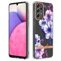 Coque Samsung Galaxy A33 5G en TPU - Série Flower - Bégonia Violet