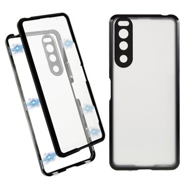 Coque Magnétique Sony Xperia 5 IV avec Dos en Verre Trempé - Noire