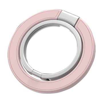 Support de bague magnétique pour téléphone portable compatible avec MagSafe pour iPhone 16/15/14/13/12 - Rose