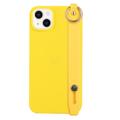 Coque iPhone 14 Plus en TPU avec Dragonne - Série Candy Color - Jaune