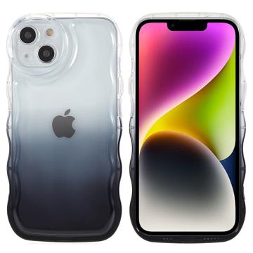 Coque iPhone 14 Plus en TPU Wavy Edge Gradient - Noire