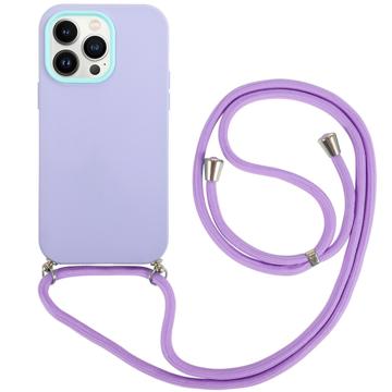 Coque Hybrid 360 iPhone 14 Pro avec Lanière - Violete