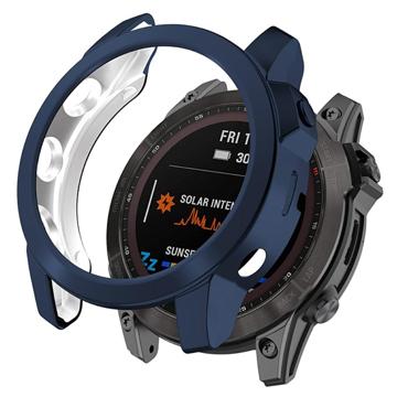 Coque Garmin Fenix 7X/7X Solar en TPU Galvanisé - Bleu Minuit